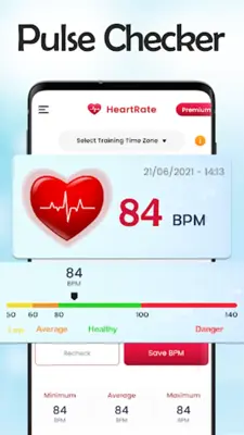 Heart Rate Monitor BPM Tracker android App screenshot 2